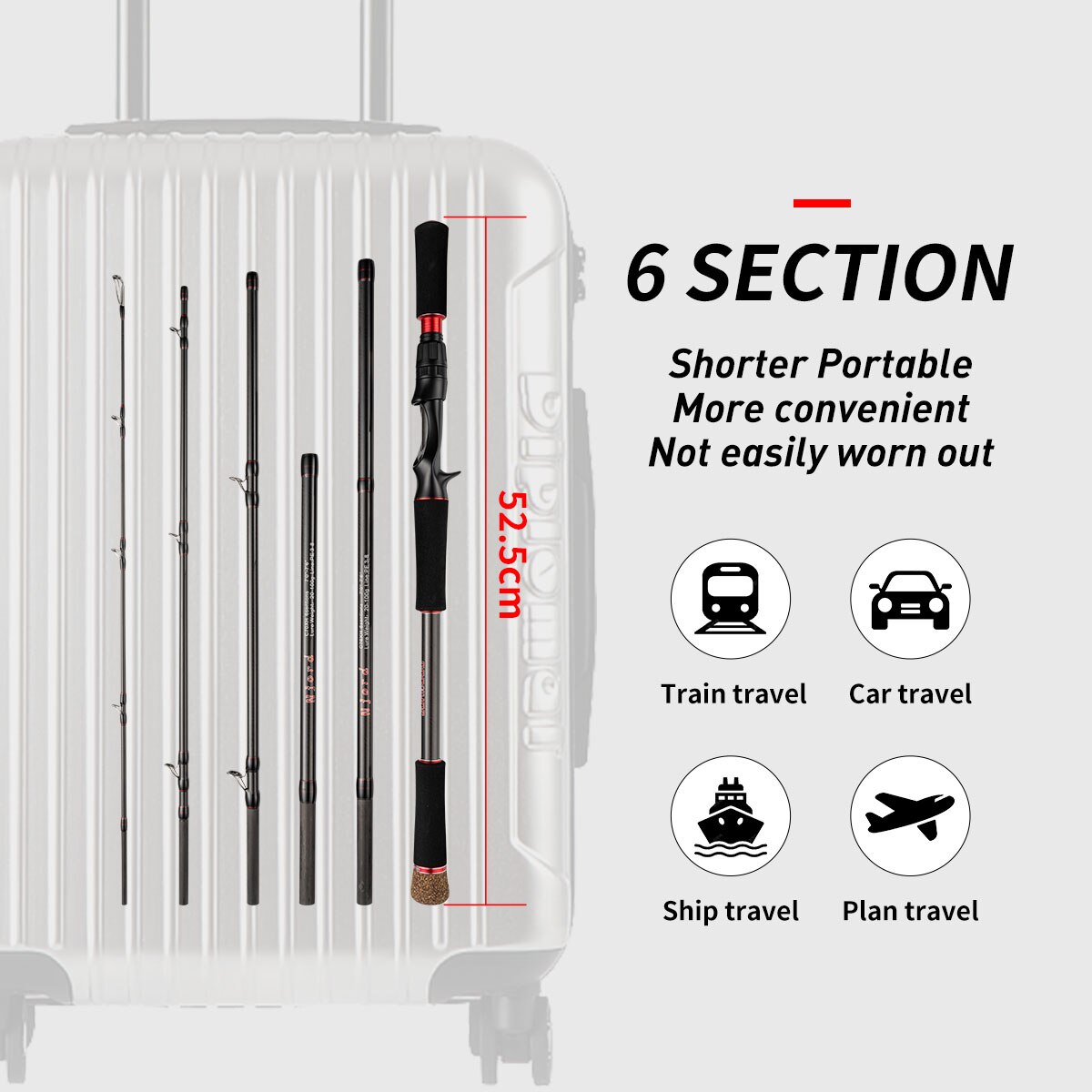 Fishing Rod 6 Section Casting  - Fishing Rod Surf 评论和价格